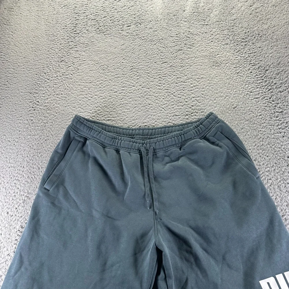 Puma Sweatshorts Mens XL Blue Polyester Fleece Lined Drawstring Performance